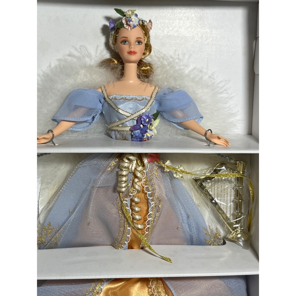 Vintage 1997 Mattel Harpist Angel Barbie Doll Angels of Music Collection